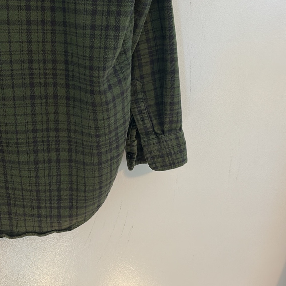 Madewell Women’s Boyshirt oversized Flannel.100% Cotton Size Small. Hunter Green - Picture 10 of 11